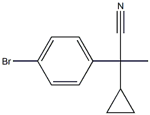 2-(4-bromophenyl)-2-cyclopropylpropanenitrile Struktur