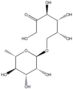 6-O-(6-Deoxy-alpha-L-mannopyranosyl)-D-fructose Struktur