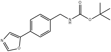 tert-butyl 4-(oxazol-5-yl)benzylcarbamate Struktur