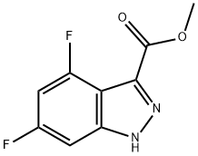 Methyl 4,6-difluoro-1H-indazole-3-carboxylate Struktur