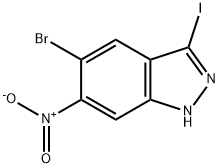 5-Bromo-3-iodo-6-nitro-1H-indazole Struktur