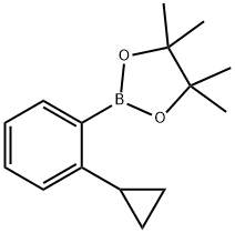 2-(2-cyclopropylphenyl)-4,4,5,5-tetramethyl-1,3,2-dioxaborolane Struktur