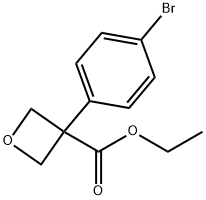 ethyl 3-(4-bromophenyl)oxetane-3-carboxylate Struktur