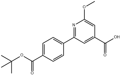 2-(4-(叔丁氧基羰基)苯基)-6-甲氧基異煙酸, 1370448-72-8, 結(jié)構(gòu)式