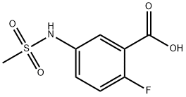 2-Fluoro-5-[(methylsulfonyl)amino]-benzoicacid Struktur