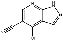 4-Chloro-1H-pyrazolo[3,4-b]pyridine-5-carbonitrile Struktur