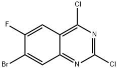 2,4-dichloro-6-fluoro-7-bromoquinazoline Struktur