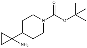 4-(1-Amino-cyclopropyl)-piperidine-1-carboxylic acid tert-butyl ester Struktur