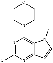 4-(2-Chloro-5-methyl-5H-pyrrolo[3,2-d]pyrimidin-4-yl)morpholine Struktur