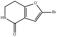 2-Bromo-6,7-dihydro-5H-furo[3,2-c]pyridin-4-one Struktur