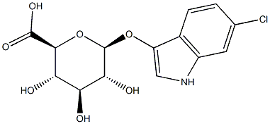 6-Chloro-1H-indol-3-yl beta-D-glucopyranosiduronic acid Struktur