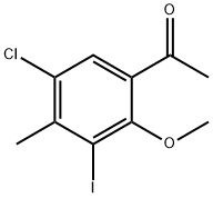 1-(5-chloro-3-iodo-2-methoxy-4-methylphenyl)ethanone Struktur