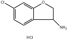 6-Chloro-2,3-dihydro-benzofuran-3-ylamine hydrochloride Struktur