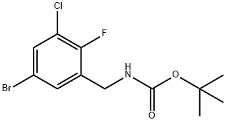 tert-butyl 5-bromo-3-chloro-2-fluorobenzylcarbamate Struktur