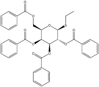 Ethyl 1-thio-beta-D-galactopyranoside 2,3,4,6-tetrabenzoate Struktur