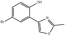 4-Bromo-2-(2-methylthiazol-4-yl)phenol Struktur