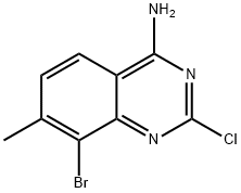 8-Bromo-2-chloro-7-methyl-quinazolin-4-ylamine Struktur