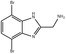 (4,7-dibromo-1H-1,3-benzodiazol-2-yl)methanamine Struktur