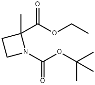 1-tert-butyl 2-ethyl 2-methylazetidine-1,2-dicarboxylate Struktur