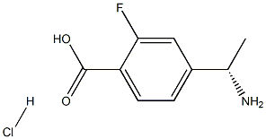 (S)-4-(1-Aminoethyl)-2-fluorobenzoic acid hydrochloride Struktur