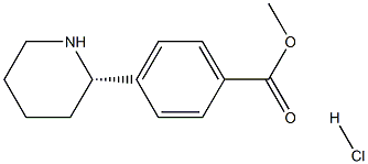 (S)-Methyl 4-(piperidin-2-yl)benzoate hydrochloride Struktur