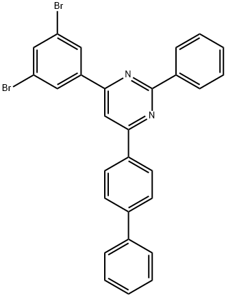 Pyrimidine, 4-[1,1'-biphenyl]-4-yl-6-(3,5-dibromophenyl)-2-phenyl- Struktur