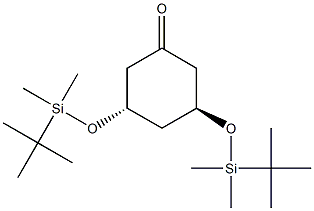 (3S,5S)-3,5-bis(tert-butyldimethylsilyloxy)cyclohexanone Struktur