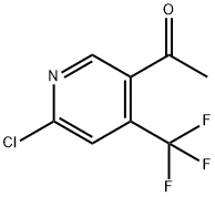 1-(6-Chloro-4-(trifluoromethyl)pyridin-3-yl)ethanone Struktur