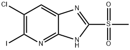 6-chloro-5-iodo-2-(methylsulfonyl)-1H-imidazo[4,5-b]pyridine Struktur