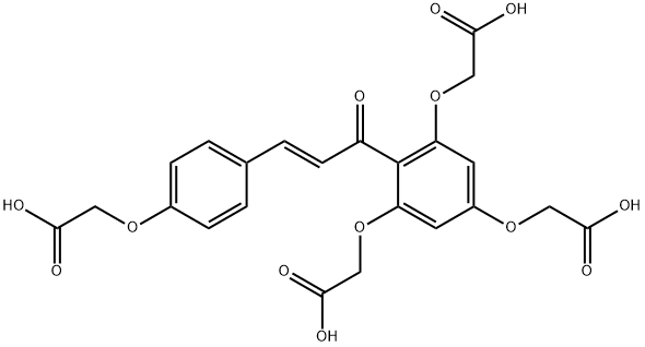 2,2',2''-[[2-[(2E)-3-[4-(Carboxymethoxy)phenyl]-1-oxo-2-propen-1-yl]-1,3,5-benzenetriyl]tris(oxy)]trisacetic acid Struktur