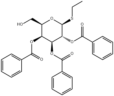 Ethyl 1-thio-beta-D-galactopyranoside 2,3,4-tribenzoate Struktur