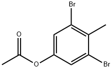 ACETIC ACID 3,5-DIBROMO-4-METHYL-PHENYL ESTER Struktur