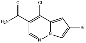 6-bromo-4-chloropyrrolo[1,2-b]pyridazine-3-carboxamide Struktur