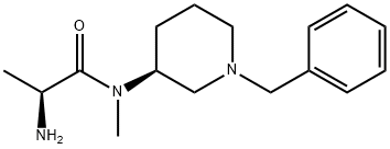 (S)-2-Amino-N-((S)-1-benzyl-piperidin-3-yl)-N-methyl-propionamide Struktur