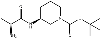 (S)-3-((S)-2-Amino-propionylamino)-piperidine-1-carboxylic acid tert-butyl ester Struktur