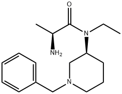 (S)-2-Amino-N-((S)-1-benzyl-piperidin-3-yl)-N-ethyl-propionamide Struktur