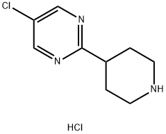 5-chloro-2-(piperidin-4-yl)pyrimidine hydrochloride Struktur