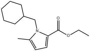 Ethyl 1-(cyclohexylmethyl)-5-methyl-1H-pyrrole-2-carboxylate Struktur