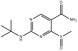 2-(tert-butylamino)-4-(methylsulfinyl)pyrimidine-5-carboxamide Struktur