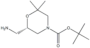 (S)-TERT-BUTYL 6-(AMINOMETHYL)-2,2-DIMETHYLMORPHOLINE-4-CARBOXYLATE Struktur