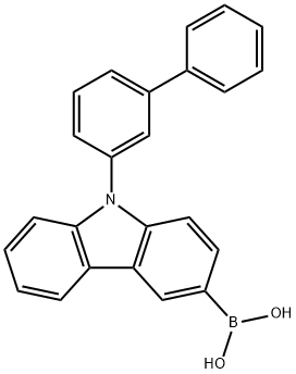 9-(biphenyl-3-yl)-carbazol-3-yl boronic acid Struktur