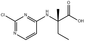 (R)-2-((2-chloropyrimidin-4-yl)amino)-2-methylbutanoicacid Struktur