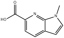 1-methyl-1H-pyrrolo[2,3-b]pyridine-6-carboxylic acid Struktur