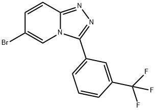 6-Bromo-3-(3-(trifluoromethyl)phenyl)-[1,2,4]triazolo[4,3-a]pyridine Struktur