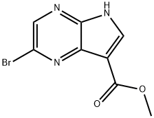 Methyl 2-bromo-5H-pyrrolo[2,3-b]pyrazine-7-carboxylate Struktur