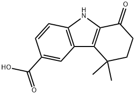 2,3,4,9-tetrahydro-4,4-dimethyl-1-oxo-1H-carbazole-6-carboxylic acid Struktur