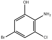 2-Amino-5-bromo-3-chloro-phenol Struktur