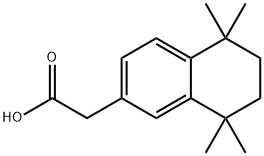 5,6,7,8-tetrahydro-5,5,8,8-tetramethyl-2-Naphthaleneacetic acid Struktur