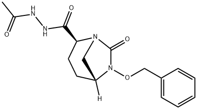 (2S,5R)-6-(benzyloxy)-N'-formyl-7-oxo-1,6-diazabicyclo[3.2.1]octane-2-carbohydrazide Struktur