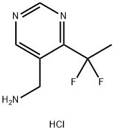 C-[4-(1,1-Difluoro-ethyl)-pyrimidin-5-yl]-methylamine hydrochloride Struktur